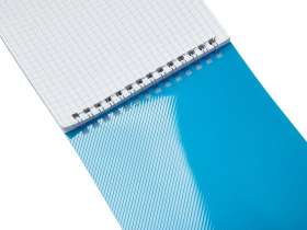 Блокнот на пружине в пластиковой обложке А5, синий №5