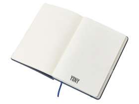 Набор блокнот А5 с магнитным держателем для ручки и подставкой для телефона и металлической шариковой ручкой NotaBene, темно-синий №9