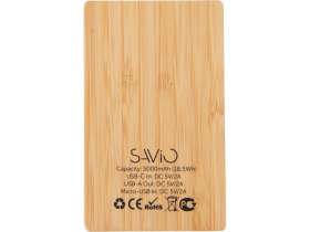 Внешний аккумулятор с подсветкой лого Reedia S2, 5000 mAh, бамбук, черный №7