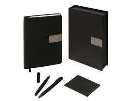 Подарочный набор Goethe с блокнотом А5, 2-мя ручками и картхолдером, черный №2