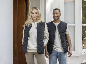 Quartz утепленный жилет унисекс из переработанного материала GRS - сплошной черный №4