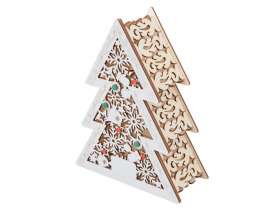 Шкатулка из фанеры в виде елки Firytale , серебристая №7