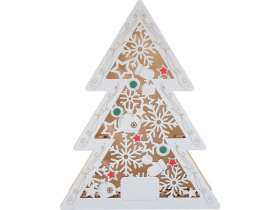 Шкатулка из фанеры в виде елки Firytale , серебристая №6