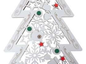 Шкатулка из фанеры в виде елки Firytale , серебристая №5