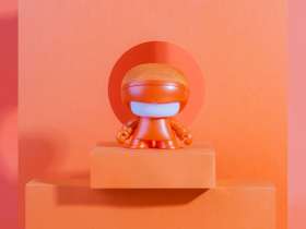 Портативная колонка Bluetooth XOOPAR mini Xboy Metallic, оранжевый №4