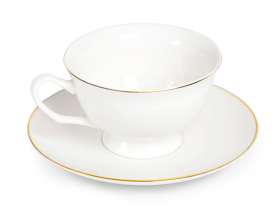 Чайная пара с золотой каймой, 200мл №10