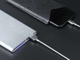 Внешний аккумулятор Rombica NEO AX70L, 7 000 мАч, алюминий, серебристый, чехол №5