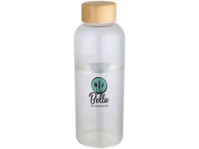 Бутылка Mirage из боросиликатного стекла объемом 650 мл с одинарными стенками и крышкой из бамбука - Прозрачный №4