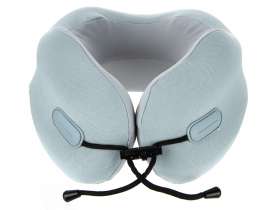 Подушка для путешествий с эффектом памяти Memo Pillow PRO M/L English Blue №2