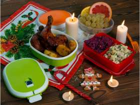 Герметичный ланч-бокс Foody с двумя секциями, 650мл, красный №7