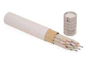 Набор цветных карандашей из газетной бумаги в тубе News, 12шт. №2