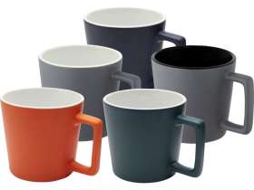 Cali Керамическая кружка объемом 370 мл с матовой отделкой - сплошной черный / Matted Grey №2