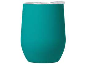 Термокружка Sense Gum, soft-touch, непротекаемая крышка, 370мл, крафтовая упаковка, бирюзовый 320C №3