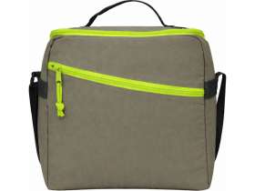 Изотермическая сумка-холодильник Neo Classic c контрастной молнией, серый/зеленое яблоко №3