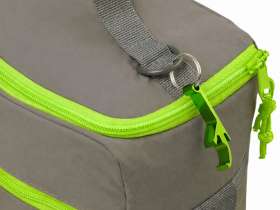 Изотермическая сумка-холодильник Neo Classic c контрастной молнией, серый/зеленое яблоко №9