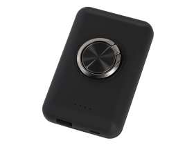 Магнитный беспроводной внешний аккумулятор MagnetIQ, 5000 mah, 10 W, черный (Р) №18