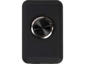 Магнитный беспроводной внешний аккумулятор MagnetIQ, 5000 mah, 10 W, черный (Р) №16