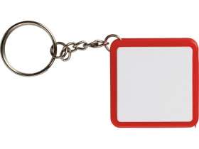 Брелок-рулетка, 1 м., белый/красный №3