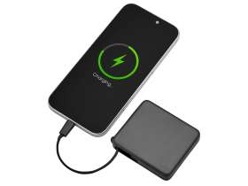 Внешний аккумулятор со встроенным кабелем USB-C Дэнси, 5000 мАч, черный №3