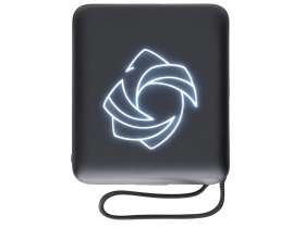 Магнитный беспроводной внешний аккумулятор c подсветкой лого Энчант, 10000 мАч, черный №7