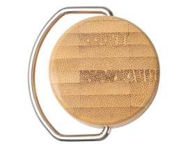 Термобутылка Нобук из переработанной нержавеющей стали, с бамбуковой крышкой, белый №5