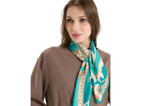 Платок Казань Драгоценная изумрудный №2