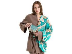 Платок Казань Драгоценная изумрудный №3