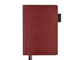 Ежедневник А5 датированный Boston 2026, бордовый с серым обрезом №11