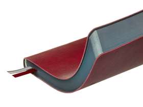 Ежедневник А5 датированный Boston 2026, бордовый с серым обрезом №7