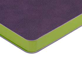 Ежедневник А5 датированный Boston 2026, фиолетовый с салатовым обрезом №9