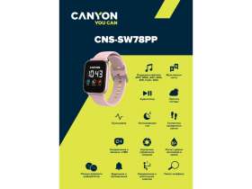Смарт-часы со встроенным плеером Canyon SaltSW-78, розовый №7