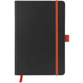 Блокнот ColorNote Black, твердая обложка A5, 80 листов, черный с оранжевым №4