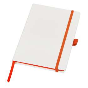 Блокнот ColorNote White, твердая обложка A5, 80 листов, белый и оранжевый №2