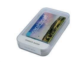 Универсальное зарядное устройство Credit _card1_power_bank  под нанесение логотипа  в виде кредитной карты, толщина всего 7,5 . 2500MAH. Синий №3