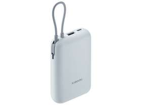 Внешний аккумулятор со встроенным кабелем Mi Power Bank 10000mAh (Integrated Cable) Ice Blue GL №2